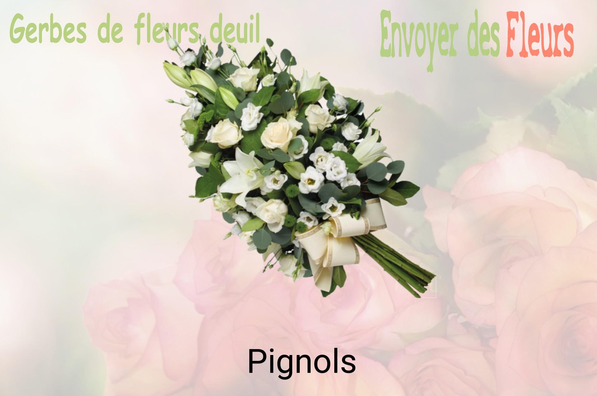 Gerbe de fleurs de deuil livrée à Pignols